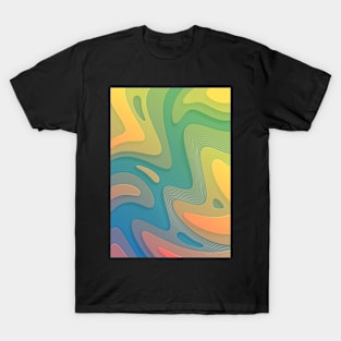 Free Flow | Psychedelic Abstract Digital Art T-Shirt